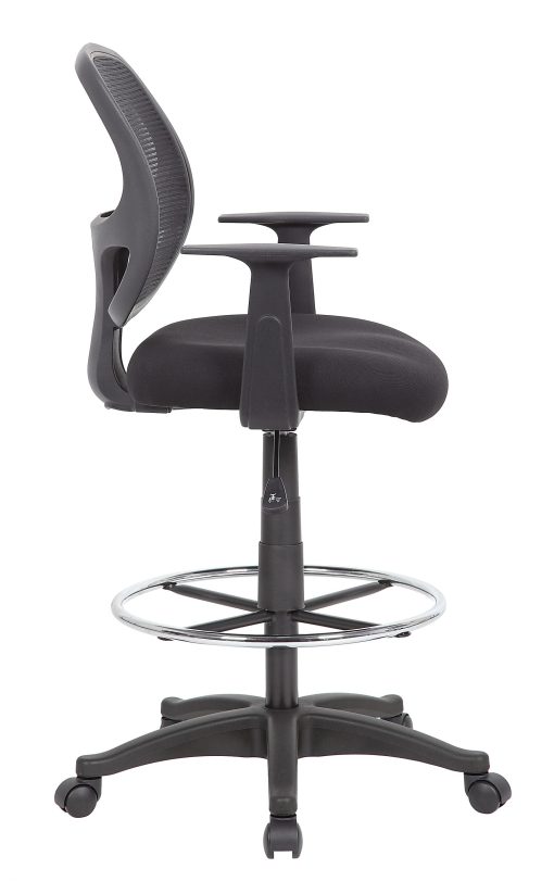 Boss Office Products Commercial-Grade Mesh Stool With Back, Black - Image 2