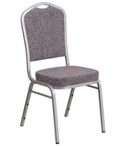 Flash Furniture HERCULES Series Crown Back Stacking Banquet Chair, Herringbone/Silver 2