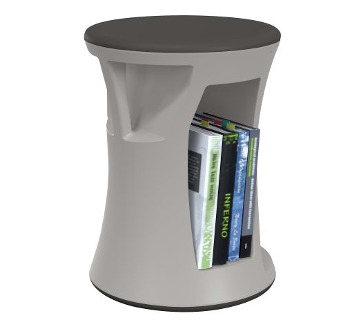MooreCo Hierarchy Flipz Stacking Rocking Stool, Gray/Black