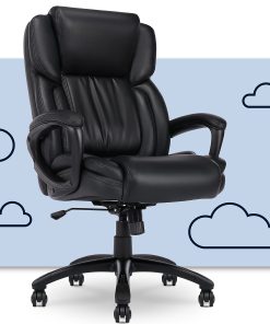 Serta Garret Ergonomic Bonded Leather High-Back Executive Chair, Space Black 2