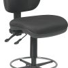 Flash Furniture Quilted Vinyl Mid-Back Swivel Task Chair, Armless,  Black 3