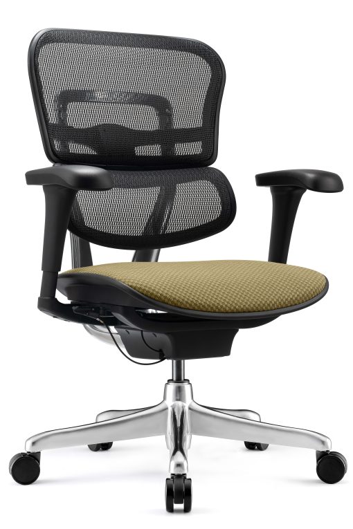 WorkPro® 12000 V2 Series Ergonomic Mesh/Fabric High-Back Office Chair, Beige/Black, BIFMA Compliant - Image 2