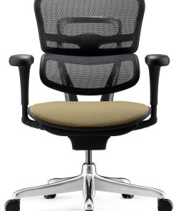 WorkPro® 12000 V2 Series Ergonomic Mesh/Fabric High-Back Office Chair, Beige/Black, BIFMA Compliant