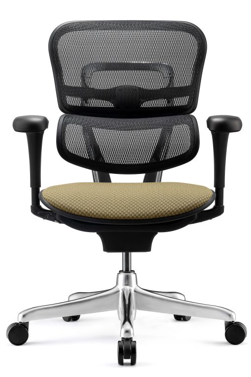 WorkPro® 12000 V2 Series Ergonomic Mesh/Fabric High-Back Office Chair, Beige/Black, BIFMA Compliant