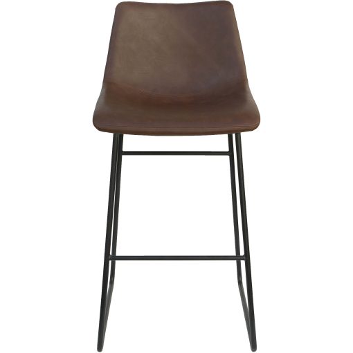 Lorell® Mid-Century Modern Sled Guest Stools, Tan/Black, Set Of 2 Stools - Image 2