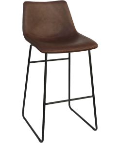 Lorell® Mid-Century Modern Sled Guest Stools, Tan/Black, Set Of 2 Stools