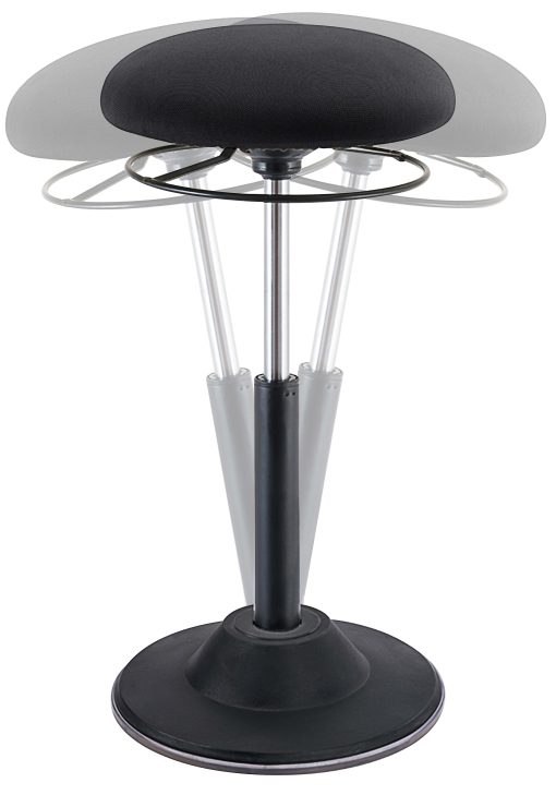 Kore Design™ Office Adjustable Pivot Stool, Black, KDOP5023BA - Image 2