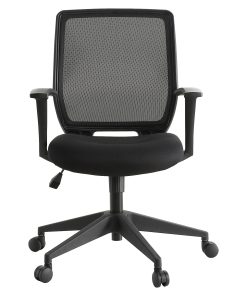 Lorell® Mesh Mid-Back Office Chair, Black 2
