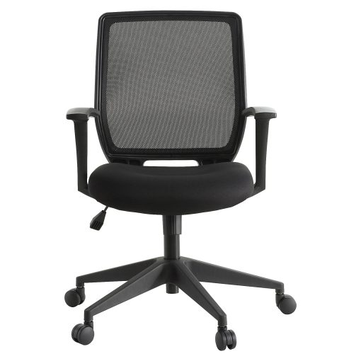 Lorell® Mesh Mid-Back Office Chair, Black - Image 2