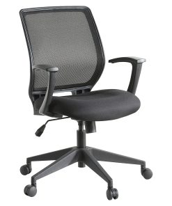 Lorell® Mesh Mid-Back Office Chair, Black