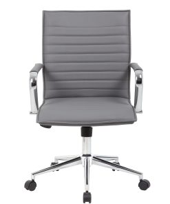 Boss Office Products Sleek Ribbed Task Chair, Gray 2