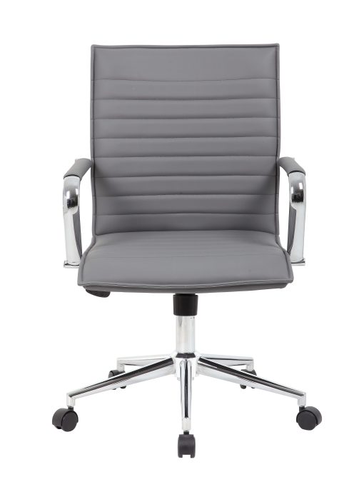 Boss Office Products Sleek Ribbed Task Chair, Gray - Image 2