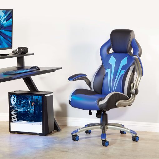 Office Star™ Ice Knight Gaming Chair, Blue - Image 2