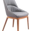 Zuo Ayr Dining Accent Chairs, Slate Gray, Set Of 2 Chairs