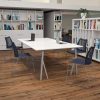 National Public Seating Hardboard Task Stool 18″H, Gray Seat/Gray Frame, Set of 5 4