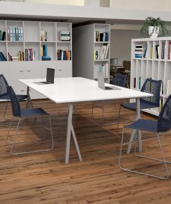 Flash Furniture HERCULES Series Stack Chairs, Blue, Set Of 5 Chairs