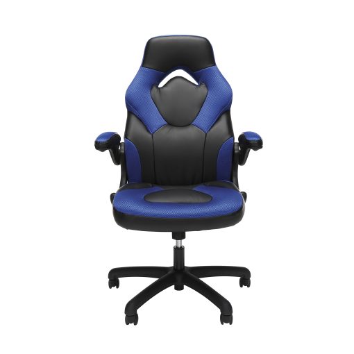 Respawn Racing Style Ergonomic Bonded Leather Computer Gaming Chair, Blue - Image 2