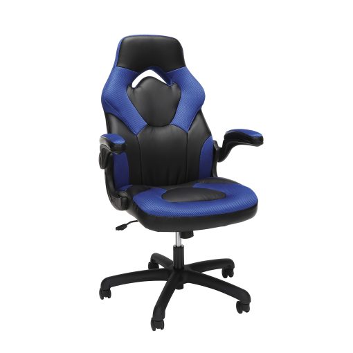 Respawn Racing Style Ergonomic Bonded Leather Computer Gaming Chair, Blue