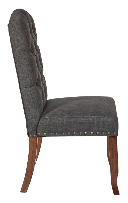Ave Six Jessica Tufted Dining Chair, Charcoal/Espresso - Image 2