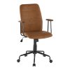Flash Furniture Ergonomic LeatherSoft™ Faux Leather High-Back Reclining Swivel Chair, Brown/Black 3