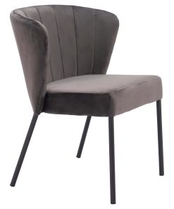 Zuo Aimee Dining Chairs, Gray, Set Of 2 Chairs