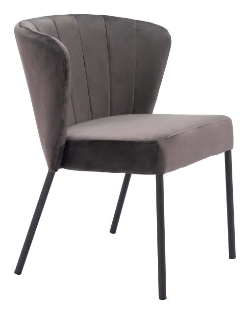 Zuo Aimee Dining Chairs, Gray, Set Of 2 Chairs