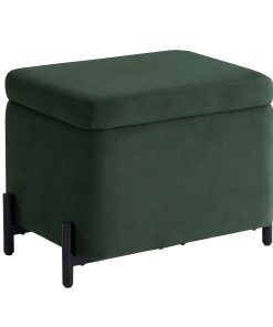 Lifestyle Solutions Kansas Small Storage Ottoman, 24"W x 16"D x 18"H, Green