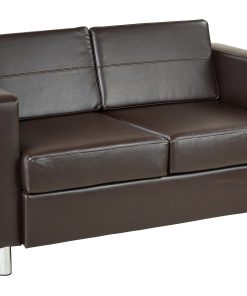 Ave Six Pacific Loveseat, Espresso/Chrome