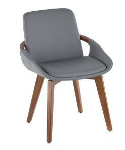 LumiSource Cosmo Chair, Walnut/Gray