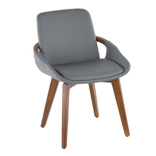 LumiSource Cosmo Chair, Walnut/Gray