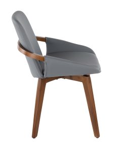 LumiSource Cosmo Chair, Walnut/Gray 2