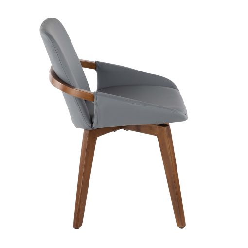 LumiSource Cosmo Chair, Walnut/Gray - Image 2