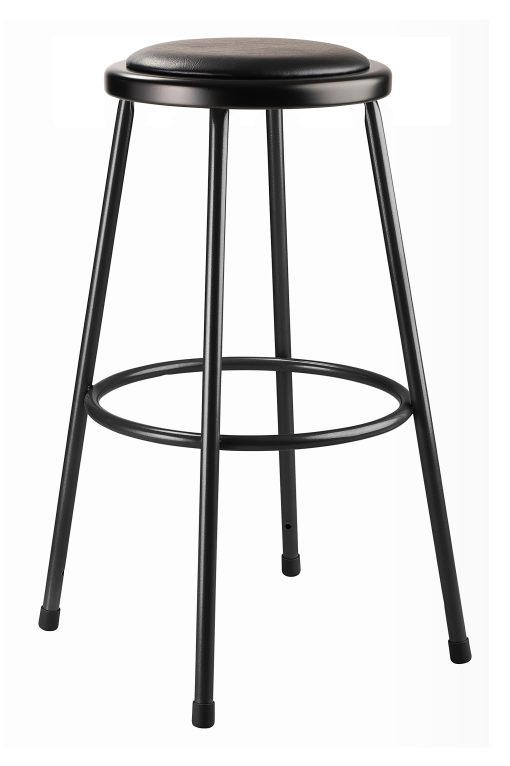 National Public Seating® 6400 Series Padded Stools, Black, Pack Of 2 Stools - Image 2