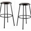 National Public Seating® 6400 Series Padded Stools, Black, Pack Of 2 Stools