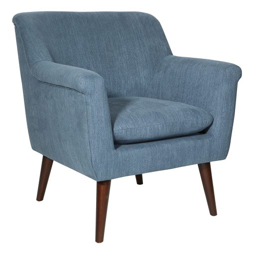 Office Star™ Dane Accent Chair, Blue Steel/Dark Coffee - Image 2