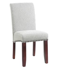 Office Star Parsons Fabric Dining Accent Chair, Antique Bronze/Smoke