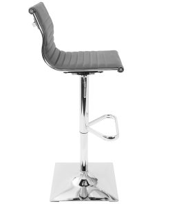 LumiSource Masters Bar Stool, Chrome/Black/Gray 2