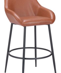 Zuo Vila Barstools, Brown, Set Of 2 Barstools 2