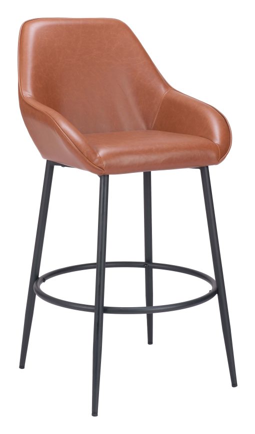 Zuo Vila Barstools, Brown, Set Of 2 Barstools - Image 2