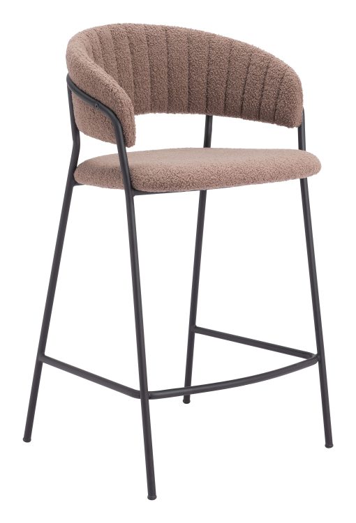 Zuo Josephine Counter-Height Stools, Brown, Set Of 2 Stools
