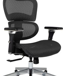 Nouhaus Ergo3D Ergonomic Fabric High-Back Office Chair, Black Coffee