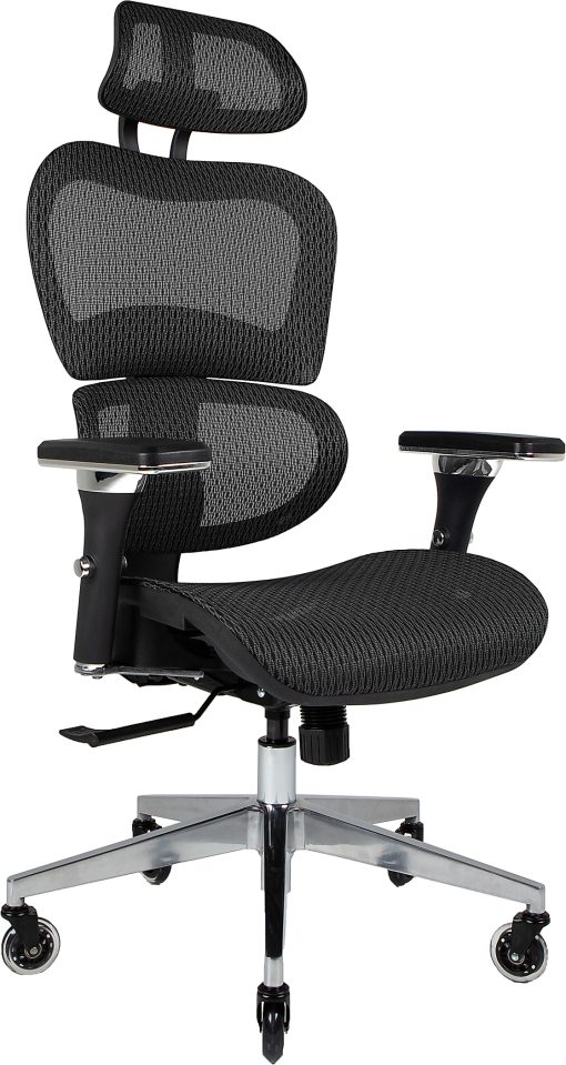 Nouhaus Ergo3D Ergonomic Fabric High-Back Office Chair, Black Coffee