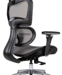 Nouhaus Ergo3D Ergonomic Fabric High-Back Office Chair, Silver Gray 2