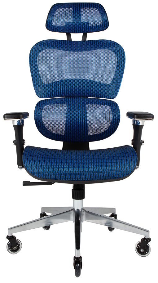 Nouhaus Ergo3D Ergonomic Fabric High-Back Office Chair, Brilliant Blue - Image 2