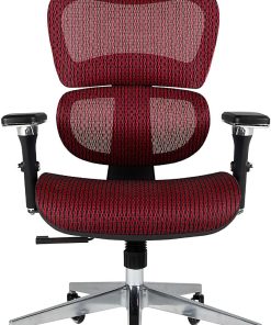 Nouhaus Ergo3D Ergonomic Fabric High-Back Office Chair, Dark Burgundy