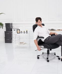Nouhaus Posture Ergonomic PU Leather High-Back Executive Office Chair, Flat Black 2