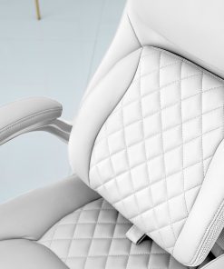 Nouhaus Posture Ergonomic PU Leather High-Back Executive Office Chair, Flat White 2