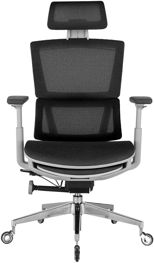 Nouhaus Rewind Ergonomic Fabric High-Back Executive Office Chair, Black - Image 2