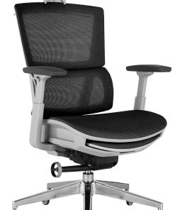 Nouhaus Rewind Ergonomic Fabric High-Back Executive Office Chair, Black