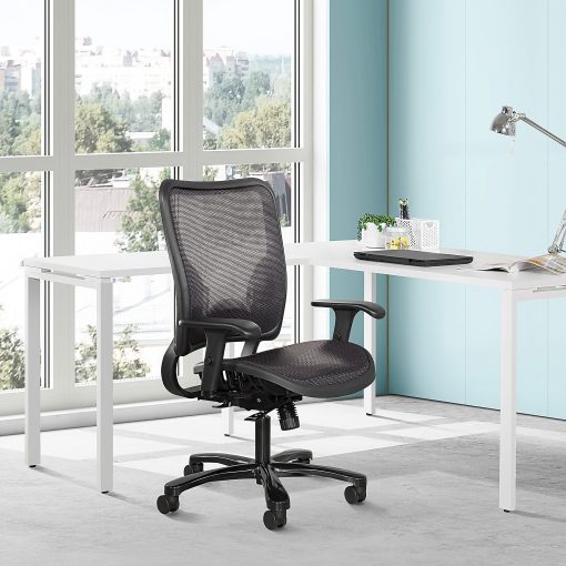 Office Star™ Space Seating 75 Series Ergonomic Air Grid® Mid-Back Big And Tall Chair, Black - Image 2